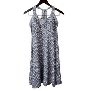 Prana The Cali Racerback Tank Dress Moonrock Botanica Women’s Sz Small Athletic